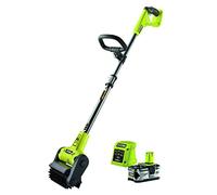 RYOBI - Limpiador Suelos Exteriores 18V ONE+ - Superficies Duras de Jardín, Terrazas de Hormigón y Madera - Mango Ergonómico, Tubo Telescópico - Interruptor de Seguridad - 1 Batería 4Ah, Cargador 1,5A