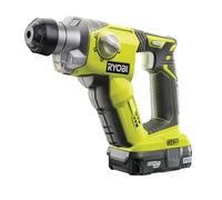 RYOBI - Martillo Combinado SDS+ 18V ONE+ - Martillo Neumático 4 Modos (Hormigón, Madera, Metal, Cerámica) - Energía de Impacto 1,3 J - Velocidad 0-1300 rpm - Sin Batería ni Cargador - R18SDS-0