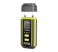RYOBI - Medidor de Humedad - Rango de Medición de 0% a 99,9% - para Madera, Yeso y Hormigón Aireado - Pantalla LCD y Luces LED Indicadoras - 2 Pilas AAA y Funda Incluidas - RBPINMM1