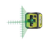 RYOBI - Nivel Láser Verde de 2 líneas en Cruz con Marcas de Guía - Alcance hasta 15m - Tiempo de Nivelación 5 segundos - Compacto y Preciso - Rosca para Trípode - 2 Pilas AA Incluídas - RBCLLG2