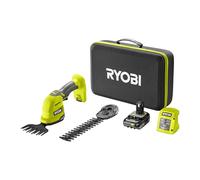 Ryobi Tijeras de césped y arbustos One+ 18V RY18GSA-120T - Cuchillas SK5 20 cm, con batería 2,0Ah