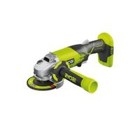 RYOBI - Amoladora Angular Eléctrica Sin Cable 18V ONE+ Ø115mm - Usos en Metal, Piedra, Bloque de Hormigón, Cemento y Mármol - Buena Autonomía - Se Entrega con Accesorios - R18AG-0