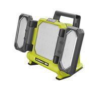 Ryobi - Panel de luz LED 18V ONE+ - 3 Intensidades, Luz Ultrabrillante 3000/1500/800Lm - Panel Plegable 360° - Rosca para Trípode y Ganchos para Colgar - Batería y Cargador no Incluidos - RLP18-0