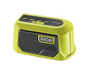 Ryobi - Pequeño Altavoz Portátil Bluetooth Compacto 18V One+ - hasta 20 Horas de Reproducción con 1 Batería de 2,5 Ah - Alcance del Bluetooth 25m - Se Vende sin Batería ni Cargador - RBTM18-0