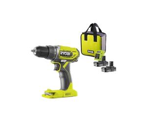 RYOBI Perceuse Visseuse Compact R18DD2-220S - 18 V ONE+ y 2 baterías de 2,0 Ah