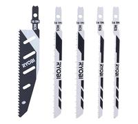 Ryobi RAK05JSBFC Kit 5 hojas universales Sierra alternativa de corte al ras