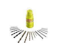 Ryobi RAK18DMIX Kit 18 Bits Taladro Destornillador Perforación Madera Pared