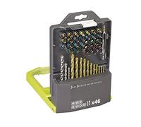Ryobi RAK46MIX Kit 46 puntas Destornillador de brocas hexagonales de 1/4"