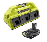 Ryobi RC18640 18V ONE+ estación de carga de 6 puertos + batería de 2.0 AH
