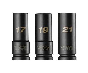 RYOBI RHDIS3PC - Juego de llaves de vaso de impacto para pozos profundos (3 piezas)