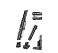 RYOBI RHV44-220G - Aspirador de Mano con batería sin escobillas de 4 V, 50 Airwatts, 2 baterías de 2,0 Ah y estación de Carga, compacta y Potente, Boquilla para Juntas y tapicería, Flujo de Aire de