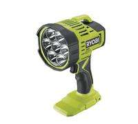 RYOBI - Lámpara LED 18V ONE+ - Foco Inalámbrico Largo Alcance- Cabezal Orientable y Gancho de Suspensión - 3 Ajustes de Intensidad, 3000Lm máx. - Peso 0,6kg - Batería y Cargador no Incluidos - RLS18-0