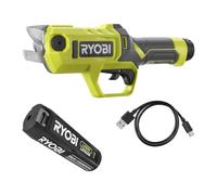 RYOBI RY4SCA-120 - Tijeras de podar (4 V, batería de 2,0 Ah y cable de carga USB-C)