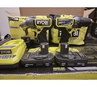 Ryobi s Tools RYOBI 18V ONE+ Kit combinado de taladro inalámbrico de iones de litio y destornillador de impacto (2 herramientas) con (2) baterías