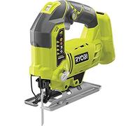 RYOBI - Sierra de Calar Pendular de 4 Posiciones 18V ONE+ Sin Cable para Cortes Perfectos, Sin Astillas, Rectos, Acabados, Recorte de Bordes de Tablas, Laminados, Contrachapados, Metal - R18JS-0