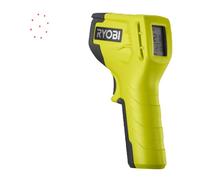 RYOBI - Termómetro de Infrarrojos - 8 Puntos Láser - Rango de Medición 50°C a 550°C - Relación de Distancia 8:1 - Apagado Automático - Pantalla LCD y Alarma Sonora - Pila 9V Incluida - RBIRT08