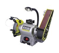 Ryobi - Torno de banda y disco de 250 W - motor de inducción - muela diam. 150 mm - Tamaño de la banda 50 x 686 mm - Lámpara de trabajo integrada - RBGL250G