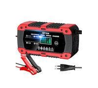 RYQLVOT Cargador de Batería de Coche 12V 10A Cargador Baterias Coche y Moto con Pantalla Táctil LCD Inteligente y Múltiples Protecciones Cargador de Batería para Auto Moto Camión AGM, Gel, SLA