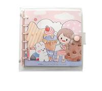 RYQZHHY Cuaderno Hojas Extraibles Manual cuadrado de hojas sueltas, notas desmontaje corazón niña bonita, papelería aprendizaje(3)