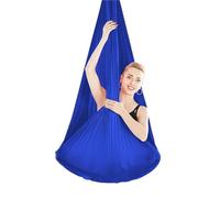 RYQZHHY Hamaca De Yoga Aéreo 5 * 2,8 m Alta Resistencia aérea Seda Yoga Swing Hamaca Vuelo inversión Cinturones for Gimnasio Ejercicio en casa Fitness(Blue)