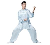 RYQZHHY Trajes De Tai Chii Ropa tradicional china unisex de manga larga Wushu TaiChi uniforme kung-fu traje uniformes Tai Chi ejercicio(Light blue,S)
