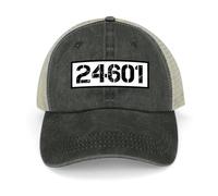 RYRFBFF Gorra de béisbol Les Miserables 24601 Casco de número Casco Sombrero Masculino Negro Regalos de decoración Deportiva Femenina