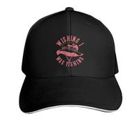 RYRFBFF Gorra de béisbol Neutra Deseando Estar pescando Sombrero de Hombre de Lujo Sombrero de Navidad Sombreros Divertidos Gorras de Sombrero con Espalda a presión Regalos de decoración Deportiva