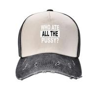 RYRFBFF ¿Gorra de béisbol Que se comió Toda la Vagina? Salida Personalizada de Lujo para Pesca en la Playa, Regalos de decoración para Deportes Masculinos