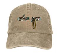 RYRFBFF Gorra de béisbol Run The Jewels 8bit S Outfit Vintage Desgastado Denim Desgastado Lavado Sol Hombres Ajuste Ajustable Regalos de decoración Deportiva