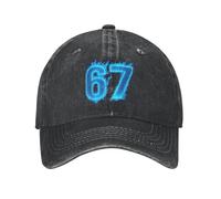 RYRFBFF Sombrero Tejido 67 Six Seven Blue Flame Colorido Unisex de béisbol Vaquero Divertido Desgastado para Exteriores All Seasons Travel Soft Snapback Protección auditiva y Regalo Cortaviento