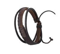 RYRYR Pulsera Feng Shui,Pulsera De Cuerda Trenzada,Pulsera Con Cierre De Amuleto De La Suerte,Pulsera Trenzada Hombre Mujer Brazalete Envoltura Simple Único Twist Cuero Mujeres Hombres Regalo(Brown)