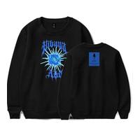 RYSXJLX Ado World Tour Hibana - Sudadera con cuello redondo para mujer y hombre, estampado clásico retro, manga larga, Negro, S