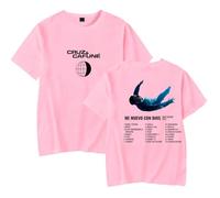 RYSXJLX Cruz Cafune Camiseta Me Muevo Con Dios Tour Hombre Mujer Moda Vintage Camiseta de Manga Corta, rosa, L