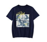 RYSXJLX Gracie Abrams Merch Risk The Secret of Us - Camiseta informal de manga corta para mujer y hombre, azul marino, L