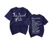 RYSXJLX Gracie Abrams Merch The Secret of Us - Camiseta informal de manga corta para mujer y hombre, azul marino, XS