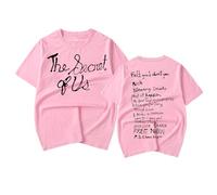RYSXJLX Gracie Abrams Merch The Secret of Us - Camiseta informal de manga corta para mujer y hombre, rosa, L