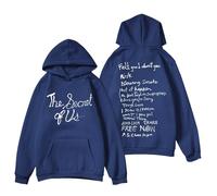 RYSXJLX Gracie Abrams Merch The Secret of Us Tour - Sudadera con capucha, unisex, retro, a la moda, clásica, de manga larga, azul marino, M