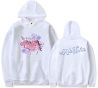 RYSXJLX Kali Uchis Orquideas Sudadera con capucha Unisex Casual Moda Retro Clásica Sudadera Singer Tour Merch, blanco, M