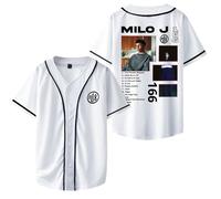RYSXJLX Milo J Jersey Milo J 166 Album 2024 Camiseta de béisbol de manga corta para hombre y mujer, blanco, S