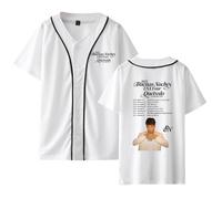 RYSXJLX Quevedo Merch Buenas Noches Tour - Camiseta de béisbol 2025 para hombre y mujer, camiseta de manga corta, blanco, M