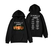 RYSXJLX Rex Orange County FINALLY: A Theatre Tour Sudadera con capucha, unisex, retro, a la moda, clásica, de manga larga (M, negro), Negro, M