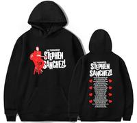 RYSXJLX Stephen Sanchez - Sudadera con capucha para hombre y mujer, casual, manga larga, diseño de cara de ángel, Negro, S