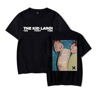 RYSXJLX The Kid LAROI The First Time Tour - Camiseta de manga corta para mujer y hombre, Negro, 54