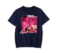 RYSXJLX TINI Stoessel Cupido - Camiseta de manga corta para mujer y hombre, azul marino, 42
