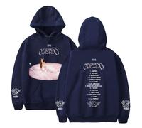 RYSXJLX Tini Stoessel Cupido Sudadera con capucha unisex casual moda retro clásica sudadera Streetwear, azul marino, L