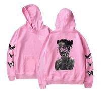 RYSXJLX Tini Stoessel Fantasi Sudadera con capucha unisex casual moda retro clásica sudadera Streetwear, rosa, S