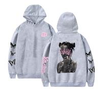 RYSXJLX Tini Stoessel Fantasi Sudadera con capucha unisex casual moda retro clásica sudadera Streetwear, gris, XXS