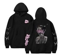 RYSXJLX Tini Stoessel Fantasi Sudadera con capucha unisex casual moda retro clásica sudadera Streetwear, Negro, S