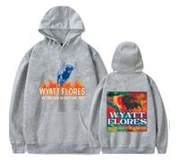 RYSXJLX Wyatt Flores Welcome Back to The Plains Tour Sudadera con capucha 2025 para mujeres y hombres, sudadera informal de manga larga, gris, M