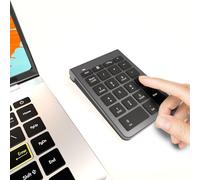Rytaki Pro Teclado Numérico Bluetooth 5.0- Numpad Inalámbrico 22 Teclas (11 Teclas Multifunción)- Silencioso Numpad para Laptop/Desktop/MacBook/SurfcePro (Windows/macOS/iOS/Android) - Alcance 10m